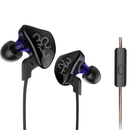 KZ ES3 1.2m 3.5mm Hanging Ear Sports Design In-Ear Style Wire Control Earphone, For iPhone, iPad, Galaxy, Huawei, Xiaomi, LG, HTC and Other Smart(Purple)-garmade.com