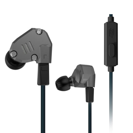 KZ ZS6 3.5mm Plug Hanging Ear Sports Design In-Ear Style Wire Control Earphone, Cable Length: 1.2m(Grey)-garmade.com