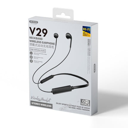 WK V29 Bluetooth 5.0 Neck-mounted Wireless Sports Bluetooth Earphone, Support Wire Control-garmade.com