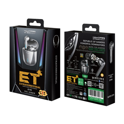 WK ET-V9 ET Series TWS Wireless Bluetooth 5.0 Gaming Earphone (Black)-garmade.com
