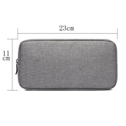 Multi-functional Headphone Charger Data Cable Storage Bag Power Pack, Size: L, 23 x 11.5 x 5.5cm(Grey)-garmade.com