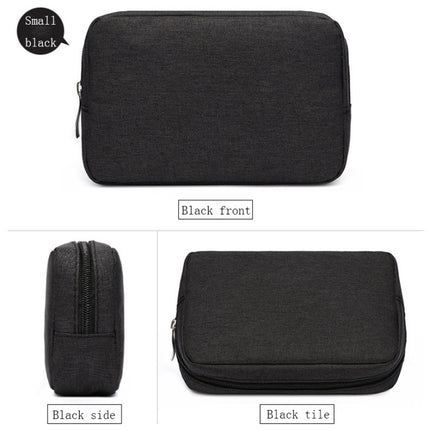Multi-functional Headphone Charger Data Cable Storage Bag Power Pack, Size: S, 17 x 11.5 x 5.5cm (Black)-garmade.com