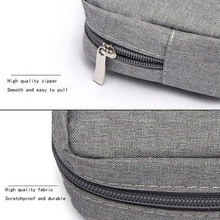 Multi-functional Headphone Charger Data Cable Storage Bag Power Pack, Size: S, 17 x 11.5 x 5.5cm (Grey)-garmade.com