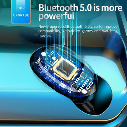 M8 Bluetooth 5.0 TWS Touch Digital Display True Wireless Bluetooth Earphone with Charging Box(White)-garmade.com