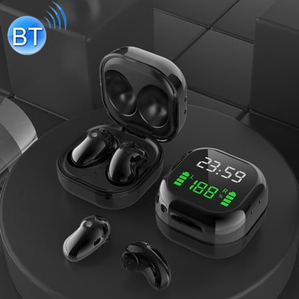 S6 Plus Bluetooth 5.0 TWS Touch Digital Display Mini Clock True Wireless Bluetooth Earphone with Charging Box(Black)-garmade.com