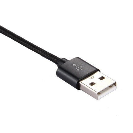 Knit Texture USB to USB-C / Type-C Data Sync Charging Cable, Cable Length: 1m, 3A Total Output, 2A Transfer Data(Black)-garmade.com