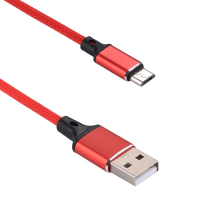 1m 2A Output USB to Micro USB Nylon Weave Style Data Sync Charging Cable, For Samsung, Huawei, Xiaomi, HTC, LG, Sony, Lenovo and other Smartphones(Red)-garmade.com