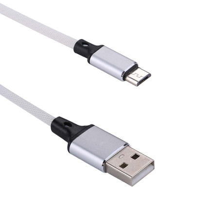 1m 2A Output USB to Micro USB Nylon Weave Style Data Sync Charging Cable, For Samsung, Huawei, Xiaomi, HTC, LG, Sony, Lenovo and other Smartphones(White)-garmade.com