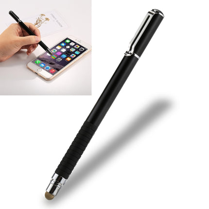 Universal 2 in 1 Multifunction Round Thin Tip Capacitive Touch Screen Stylus Pen, For iPhone, iPad, Samsung, and Other Capacitive Touch Screen Smartphones or Tablet PC(Black)-garmade.com