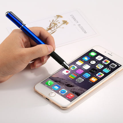 Universal 2 in 1 Multifunction Round Thin Tip Capacitive Touch Screen Stylus Pen, For iPhone, iPad, Samsung, and Other Capacitive Touch Screen Smartphones or Tablet PC(Dark Blue)-garmade.com