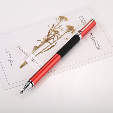 Universal 2 in 1 Multifunction Round Thin Tip Capacitive Touch Screen Stylus Pen, For iPhone, iPad, Samsung, and Other Capacitive Touch Screen Smartphones or Tablet PC(Red)-garmade.com