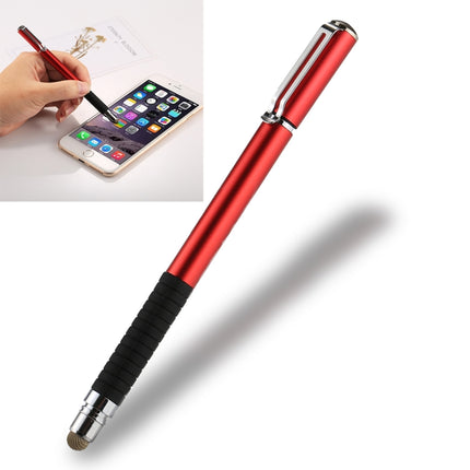 Universal 2 in 1 Multifunction Round Thin Tip Capacitive Touch Screen Stylus Pen, For iPhone, iPad, Samsung, and Other Capacitive Touch Screen Smartphones or Tablet PC(Red)-garmade.com