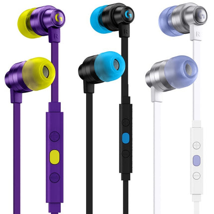 Logitech G333 In-ear Gaming Wired Earphone with Microphone, Standard Version(Purple)-garmade.com