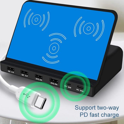 819 9 In 1 Wireless Charging Station Smart Socket Holder Stand-garmade.com