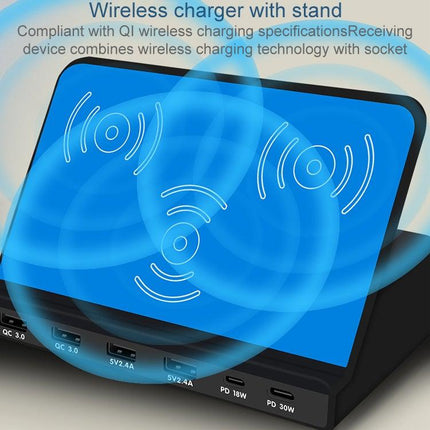 819 9 In 1 Wireless Charging Station Smart Socket Holder Stand-garmade.com