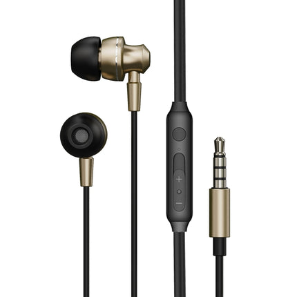 WK YA05 SHQ Series 3.5mm Music In-ear Wired Earphone (Gold)-garmade.com