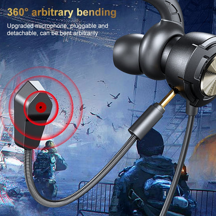 WK Assaulter Game Series YB01 3.5mm In-ear Wired Earphone(Black)-garmade.com