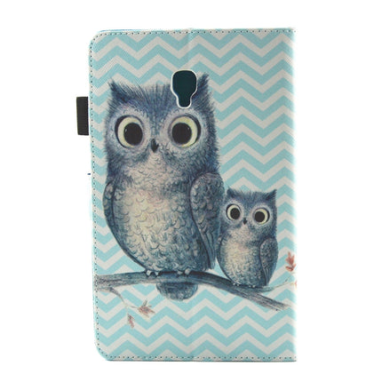 For Galaxy Tab A 8.0 / T380 & T385 Wave Owl Pattern Horizontal Flip Leather Case with Holder & Card Slots-garmade.com