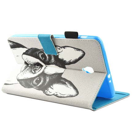 For Galaxy Tab A 8.0 / T380 & T385 Bulldog Pattern Horizontal Flip Leather Case with Holder & Card Slots-garmade.com
