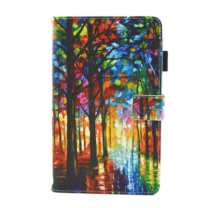 For Galaxy Tab A 8.0 / T380 & T385 Woods Pattern Horizontal Flip Leather Case with Holder & Card Slots-garmade.com