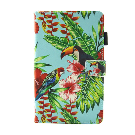 For Galaxy Tab A 8.0 / T380 & T385 Toucan Pattern Horizontal Flip Leather Case with Holder & Card Slots-garmade.com