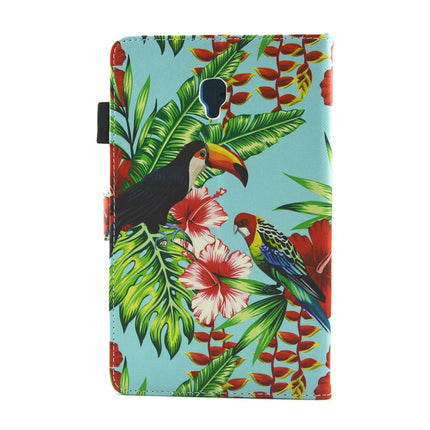 For Galaxy Tab A 8.0 / T380 & T385 Toucan Pattern Horizontal Flip Leather Case with Holder & Card Slots-garmade.com