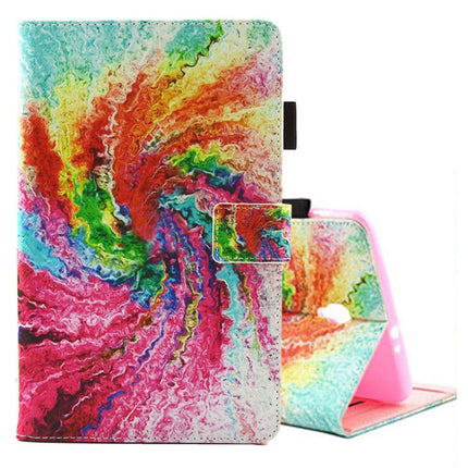 For Galaxy Tab A 8.0 / T380 & T385 Colorful Storm Pattern Horizontal Flip Leather Case with Holder & Card Slots-garmade.com