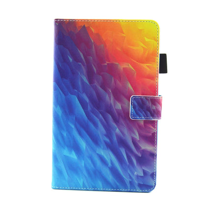 For Galaxy Tab A 8.0 / T380 & T385 Colorful Polygons Pattern Horizontal Flip Leather Case with Holder & Card Slots-garmade.com