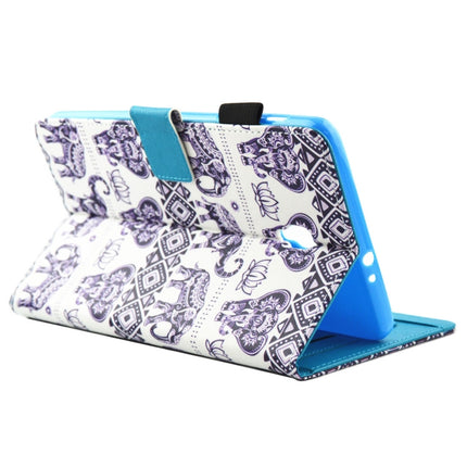 For Galaxy Tab A 8.0 / T380 & T385 Elephant Lotus Pattern Horizontal Flip Leather Case with Holder & Card Slots-garmade.com