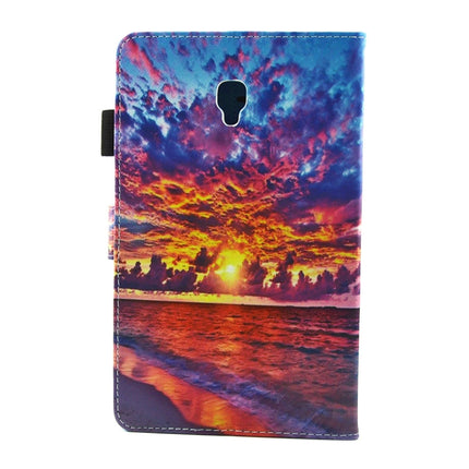 For Galaxy Tab A 8.0 / T380 & T385 Sunset Landscape Pattern Horizontal Flip Leather Case with Holder & Card Slots-garmade.com