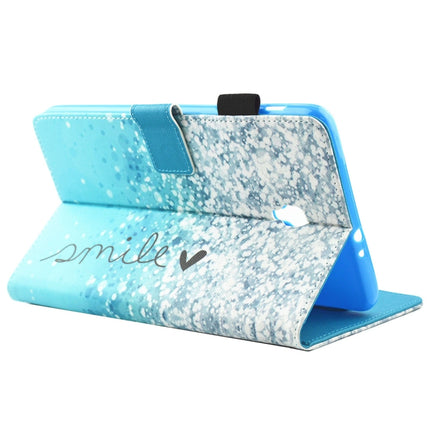 For Galaxy Tab A 8.0 / T380 & T385 Smile Pattern Horizontal Flip Leather Case with Holder & Card Slots-garmade.com