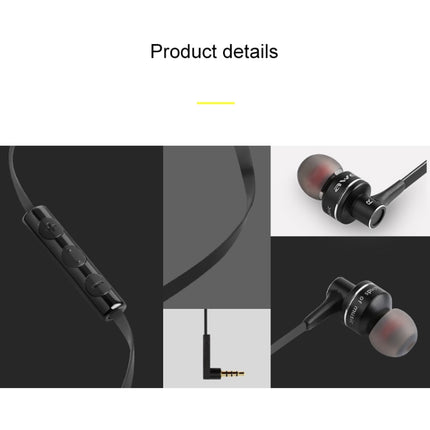 awei ES-10TY TPE In-ear Wire Control Earphone with Mic, For iPhone, iPad, Galaxy, Huawei, Xiaomi, LG, HTC and Other Smartphones(Black)-garmade.com