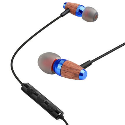 awei ES-60TY TPE In-ear Wire Control Earphone with Mic, For iPhone, iPad, Galaxy, Huawei, Xiaomi, LG, HTC and Other Smartphones(Blue)-garmade.com