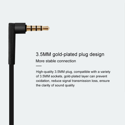 awei ES-70TY TPE In-ear Wire Control Earphone with Mic, For iPhone, iPad, Galaxy, Huawei, Xiaomi, LG, HTC and Other Smartphones(Black)-garmade.com