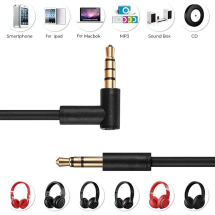 ZS0087 3.5mm Male to Male Earphone Cable with Mic & Wire-controlled, Cable Length: 1.4m(Black)-garmade.com