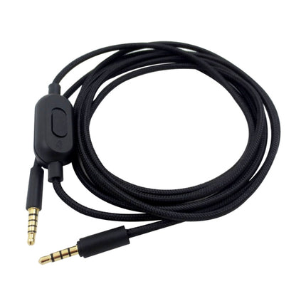 ZS0159 For Logitech G433 / G233 / G Pro / G Pro X 3.5mm Male to Male Gaming Headset Audio Cable with Wire-controlled, Cable Length: 2m(Black)-garmade.com