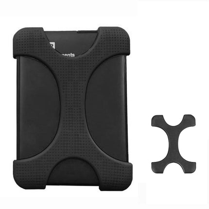 X Type 2.5 inch Hard Drive Disk Silicone Case for WD / SEAGATE / Toshiba, without Hole (Black)-garmade.com