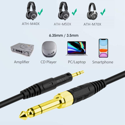 ZS0088 For Audio-Technica ATH-M50X / ATH-M40X Spring Headset Audio Cable, Cable Length: 1.4m-3m-garmade.com