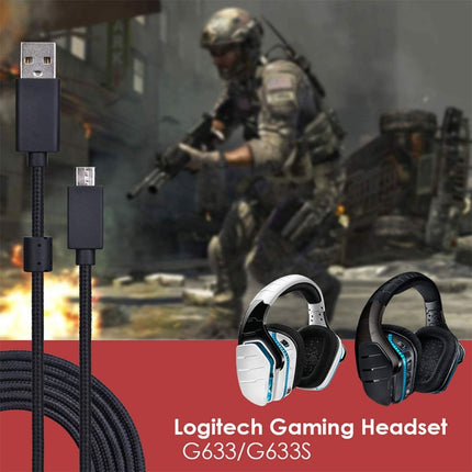 ZS0155 For Logitech G633 / G633s USB Headset Audio Cable Support Call / Headset Lighting, Cable Length: 2m-garmade.com