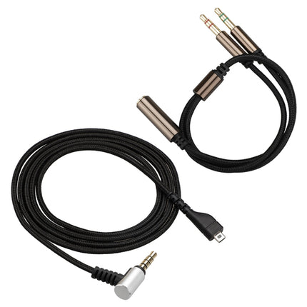 ZS0135 2 in 1 For SteelSeries Arctis 3 / 5 / 7 Earphone Audio Cable + Earphone Adapter Cable Set-garmade.com