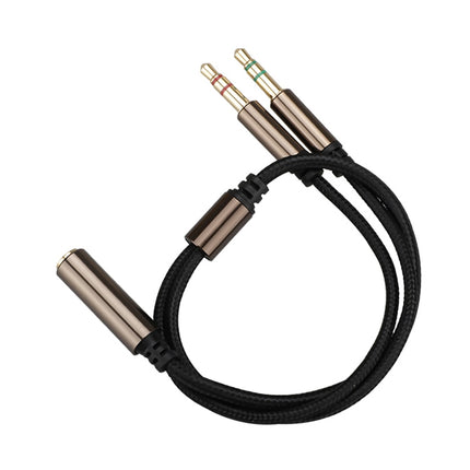 ZS0135 For SteelSeries Arctis 3 / 5 / 7 3.5mm Female to Dual 3.5mm Male Earphone Adapter Cable, Cable Length: 30cm-garmade.com