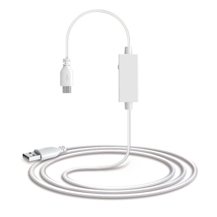 OTG-Y-03 USB 2.0 Male to Micro USB Male + USB Female OTG Charging Data Cable for Android Phones / Tablets with OTG Function, with Switch, Length: 1.1m(White)-garmade.com