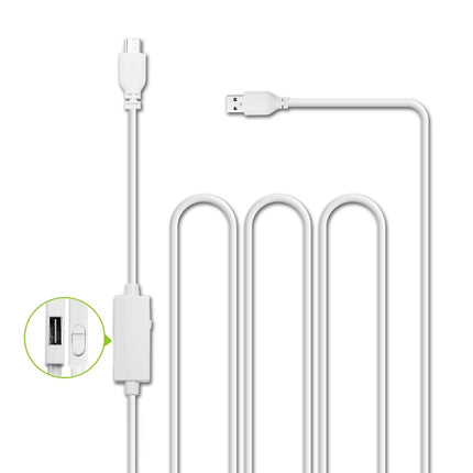 OTG-Y-03 USB 2.0 Male to Micro USB Male + USB Female OTG Charging Data Cable for Android Phones / Tablets with OTG Function, with Switch, Length: 1.1m(White)-garmade.com