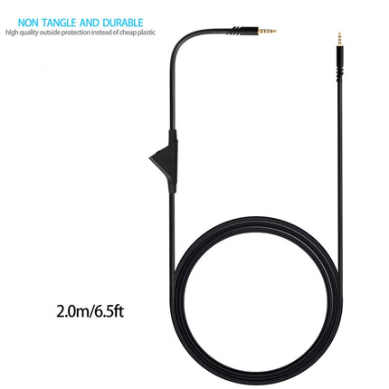 ZS0175 For Logitech Astro A10 / A40 / A30 3.5mm Male to Male Volume Adjustable Earphone Audio Cable, Cable Length: 2m-garmade.com