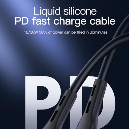 TOTUDESIGN BPD-002 Soft Series 8 Pin PD3.0 Quick Charging Cable, Length: 1m (Black)-garmade.com