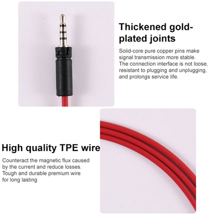 ZS0008 3.5mm to 2.5mm Wired Earphone Cable(Red)-garmade.com