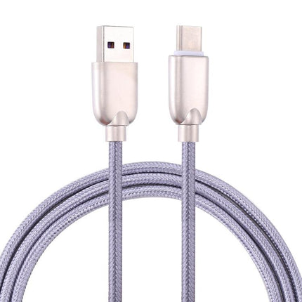 1m 5A Wires Woven USB-C / Type-C to USB 2.0 Data Sync Quick Charger Cable-garmade.com