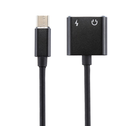 2 in 1 3.5mm to USB-C / Type-C Audio Charging Converter Adapter(Black)-garmade.com