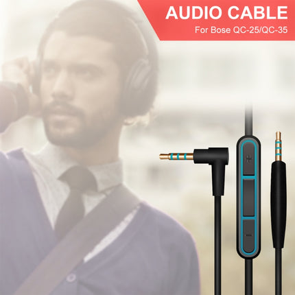 ZS0009 3.5mm to 2.5mm Audio Cable for Boshi QC25 QC35 OE2 LIVE2 AKG Y50 Y40(Blue)-garmade.com