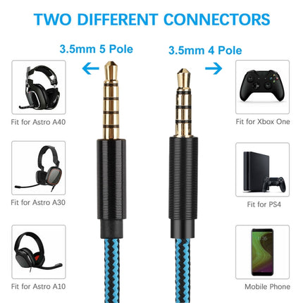 ZS0162 Straight Version Gaming Headset Audio Cable for Logitech Astro A10 A40 A30-garmade.com